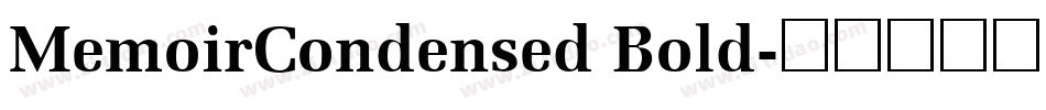 MemoirCondensed Bold字体转换